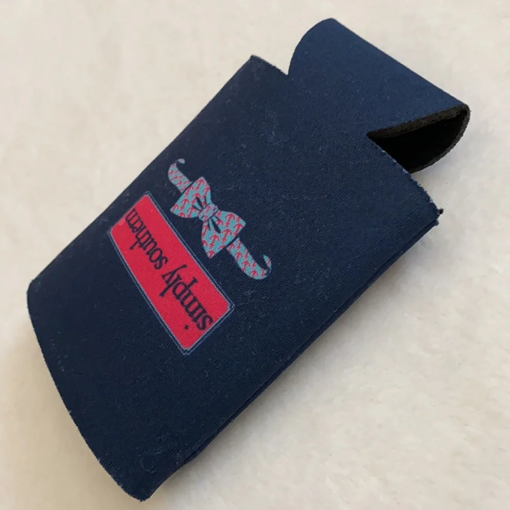 {NWT} Koozie | Simply Southern Logo Nautical Anchor Pattern Bow Tie Can Holder - Picture 4 of 15